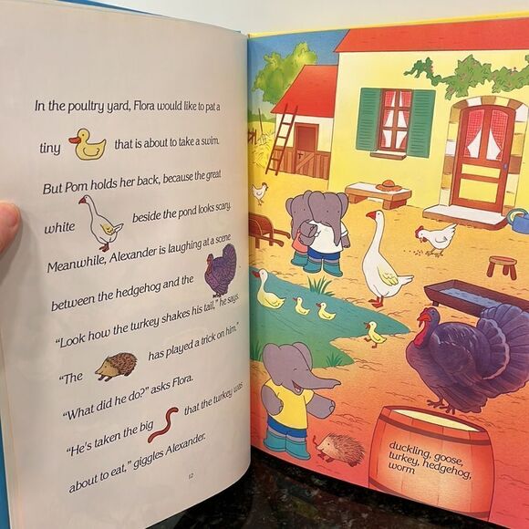 Babar And His Friends At The Farm Hardcover Vintage 90s Cartoon RARE Col… - Picture 4 of 7